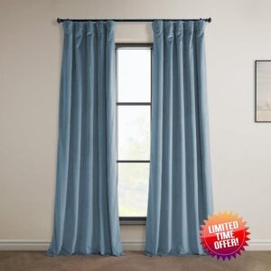 HPD Half Price Drapes Plush Velvet Curtains For Bedroom 50 X 96 (1 Panel)