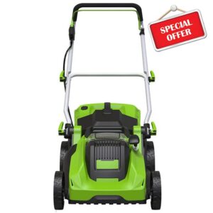 40V Lithium-Ion Electric Lawn Mowers Portable Cordless Walk-behind Lawn Mowers with 5 Adjustable Cutting Heights