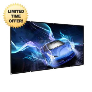 Projector Screen 60 100 150inch Screen Portable Anti-Crease Foldable Projector Simple Curtain Movies Screen for Home Office (Size : 150 inch) (150 inch)