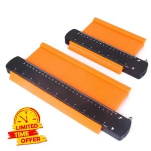 JTRHD Measuring Layout Tool Plus Wide-band Lock Profile Ruler Adjustable Measuring Radian Ruler for Carpenter Engineer Craftsmen (Color : Orange