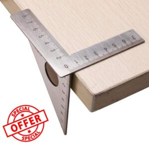 ADSE Chuck Collet Woodworking kit Square Layout Miter Triangle Rafter 45 Degree 90 Degree Metric Gauge Measuring Tools Stainless Steel Woodworking Ruler Durable