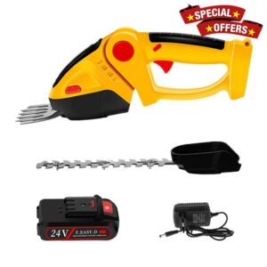 24V 2 In 1 Handheld Electric Hedge Trimmer 13000 Rpm Power Garden Scissors Household Scissors Grass Mower Tool Bush Z8W9 Law