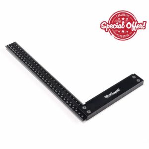 Woodraphic Precision Square 100mm Guaranteed Square Ruler for Measuring and Marking - Aluminum Steel Framing Tool for Professional Carpentry Use (300 MM)