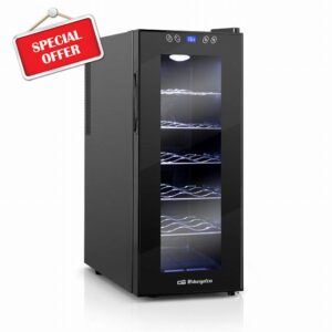Orbegozo VT 1210 Freestanding Thermoelectric Wine Rack/Wine Cooler for 12 Bottles