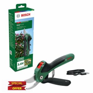 Bosch Cordless Secateurs EasyPrune (Integrated 3.6 Volt Battery; 450 Cuts per Battery Charge; Rechargeable with Micro-USB Cable; in Carton Packaging)