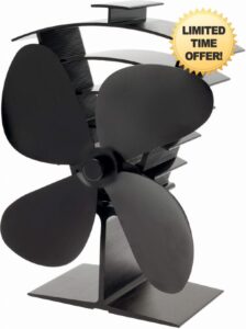 Valiant (FIR361) Premium IV 4-Blade Heat Powered Log Burner & Stove Fan