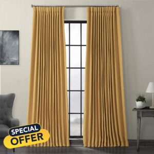 HPD Half Price Drapes Extra Wide Linen Room Darkening Curtain (1 Panel) 100 X 84