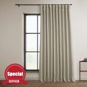 HPD Half Price Drapes Extra Wide Linen Room Darkening Curtain (1 Panel) 100 X 84