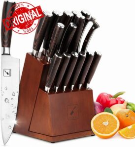 Knife Set - imarku 16 Pcs Kitchen Knife Block Set