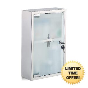 Relaxdays Stainless Steel Cabinet