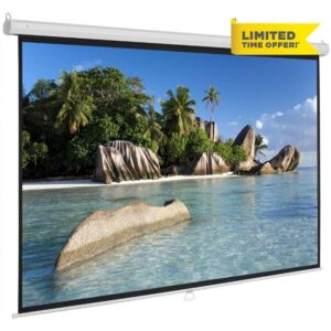 Release Portable Folding 84 Inch 16:9 Manual Pull Down Projector Indoor Outdoor Projection Screen Home Theater Movie