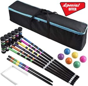 VERZ 6 Players Premium Croquet Set For Families