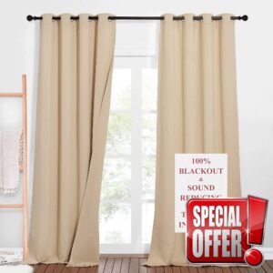 NICETOWN Noise Reducing Room Divider Curtains High Ceiling Window