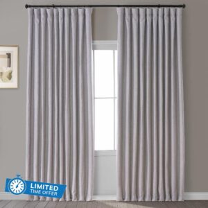 HPD Half Price Drapes BOCH-LN-DW-P Faux Linen Extra Wide Room Darkening Curtain (1 Panel)