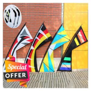 MRXFN kids toys 250cm Quad Line Stunt Kite 4 Lines Outdoor Fun Sports Stunt Kites Easy Flying Power with Flying Tools Professional 1PCS (Color : Z-f)