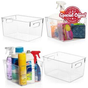 ClearSpace Plastic Storage Bins – Perfect Kitchen Organisation or Pantry Storage – Fridge Organiser