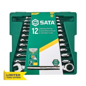 SATA ST09040-02 12-Piece Metric Ratcheting Wrench/Spanner Set