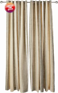 Riva Paoletti Broadway Ringtop Eyelet Curtains (Pair) - Coffee