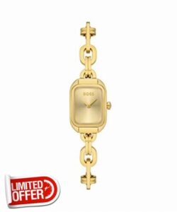 BOSS Analogue Quartz Watch for Women with Gold Coloured Stainless Steel Bracelet - 1502655