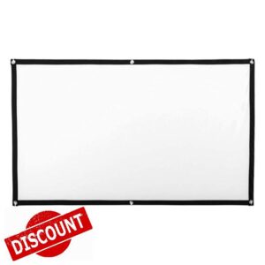 Portable Foldable Movie Projector Screen 16:9 Projection HD Home Theater Screen for Party Meeting Public Display Screen Wall