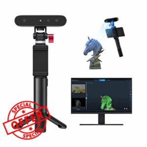 Creality CR-Scan Ferret 3D Scanner for 3D Printing Upgrade Handheld Scan Machine 30 FPS Scaning Speed 0.1mm Accuracy ASIC Chipset Dual Mode Full Color for Andriod Phone PC Win 10/11 Better Than Lizard