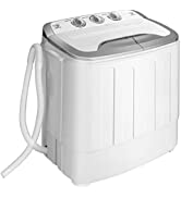 TANGZON Twin Tub Washing Machine, 10.5/8.5KG Portable Washer and Spin Dryer Combo with Timer Cont...