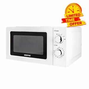 Geepas 700 W Solo Manual Microwave – 20L Solo Microwave Oven with 5 Power Levels - Reheating