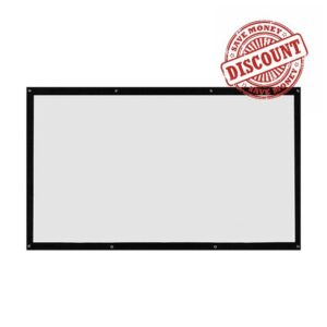 16:9 HD 3D HD Wall Mounted Projection Screen 60/72/84/100/120 Inch Projector Screen Fiber Canvas Curtain for Home Theater (Size : 100 inch) (84 inch)