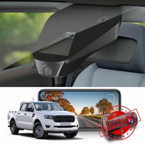 Fitcamx Dashcam Front Rear Compatible with Ford Ranger 2019 2020 2021 2022 European Model