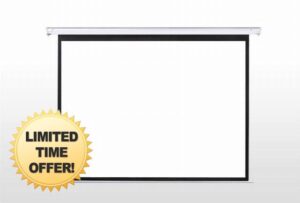 100 Inch 16:9 Electric Projector Screen With Remote Control Motorized Projection Curtain for Home Cinema Business School