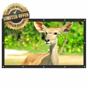 AFGQY 16:9 3D Wall Mounted Projection Screen 60/72/84/100/120 inch Projector Screen Fiber Canvas Curtain for Home Theater (Size : 100 inch)