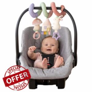 Itzy Ritzy Spiral Car Seat & Stroller Activity Toy; Includes Dangling Ring