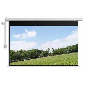 AFGQY Projection Screen 100 Inch 16:9 Matte White Electric Motorized Projector Screen With 12V Trigger Remote Control For Home Theate