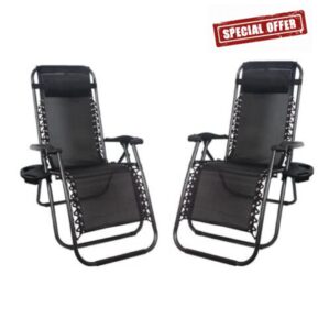 COSMO BUY Zero Gravity Chairs with Cup Holder