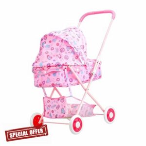 Perfeclan Stroller Sensory Toys Portable Alloy Frame Miniature Scene Model Multipurpose Pushchair Toy for Holiday Outdoor Parties Boys