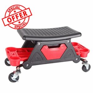 KATSU Workshop Stool 300lbs Capacity Garage Stool with Wheels