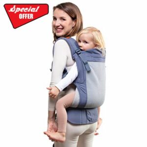 Beco Toddler Carrier with Extra Wide Seat - Toddler Carrying Backpack Style and Front-Carry - Lightweight & Breathable Child Carrier - Toddler Sling Carrier 20-60 lbs (Cool Dark Grey)