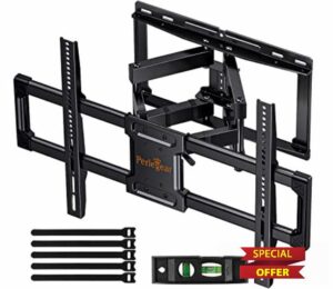 Perlegear TV Wall Bracket for Most 37–82 Inch Flat/Curved TVs up to 50 kg