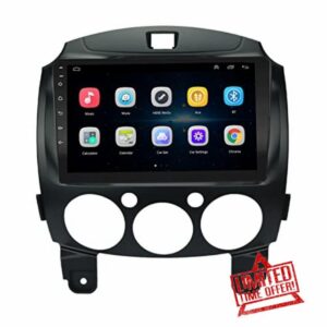 EZoneTronics Carplay Android Auto Radio Stereo for Mazda 2 2008-2014 with 9 inch Touch Screen High Definition GPS Navigation Bluetooth Wifi USB Mirror Link Steering Wheel Control Playe