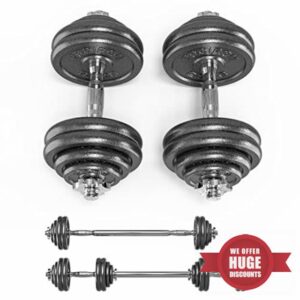PROIRON 20kg/30kg Adjustable Dumbbells Weights set for Men Women