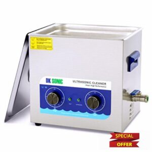 Commercial Ultrasonic Cleaner-DK SONIC 10L 240W Sonic Cleaner with Heater Basket for Jewelry