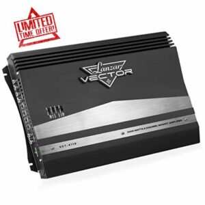 Lanzar VCT4110 4-Channel High Power MOSFET Amplifier - Slim 2000 Watt Bridgeable Mono Stereo 4 Channel Car Audio Amplifier w/Crossover Frequency