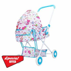 SM SunniMix Folding Pushchair Toy Cognition Toys Miniature Alloy Detachable Simulation Stroller for Learning Activities Indoor Play House Parties