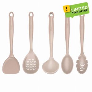 Hbao Silicone Spoon Shovel Cooking Baking Tool Kitchen Gadget Non Sticky Home Kitchen Tool Tableware Spoon Sets (Color : A)