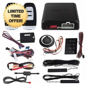 EASYGUARD EC002-NS PKE Passive Keyless Entry Car Alarm System Remote Start Starter Push Start Stop Button Touch Password Entry Shock sensor alarm