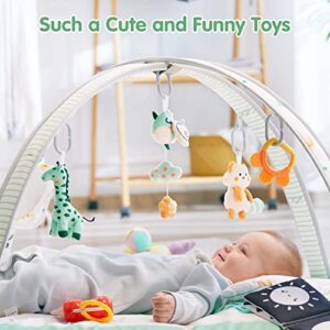 Activity Gym Mat for Baby Tummy Time with Toys for Visual