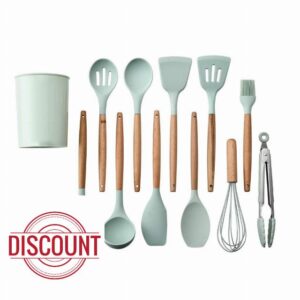WSXCV chuju Silicone Kitchen Accessories Cooking Utensils Tools Set Non-stick Spatula Shovel Kitchenware Cookware Kitchen Gadgets Kit Spoon spatula set (Color : B)