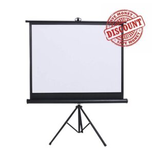 Mobile Projector Screen With Stand - Anti-Crease Movies Screen - 16:9 HD Tripod Screen For Home Theater Cinema Indoor Outdoor for Meeting (Color : Black
