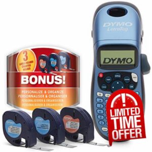 Dymo LetraTag LT-100H Label Maker Starter Kit | Handheld Label Printer Machine | with Plastic