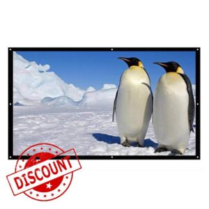 Projector Screen - Indoor And Outdoor Movie Screen For Movie Or Office Presentation - For Home Theater Cinema Indoor Outdoor for Meeting (Color : White